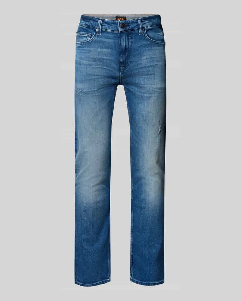 HUGO BOSS Slim Fit Jeans aus Baumwoll-Mix Modell 'DELAWARE BO Hellblau