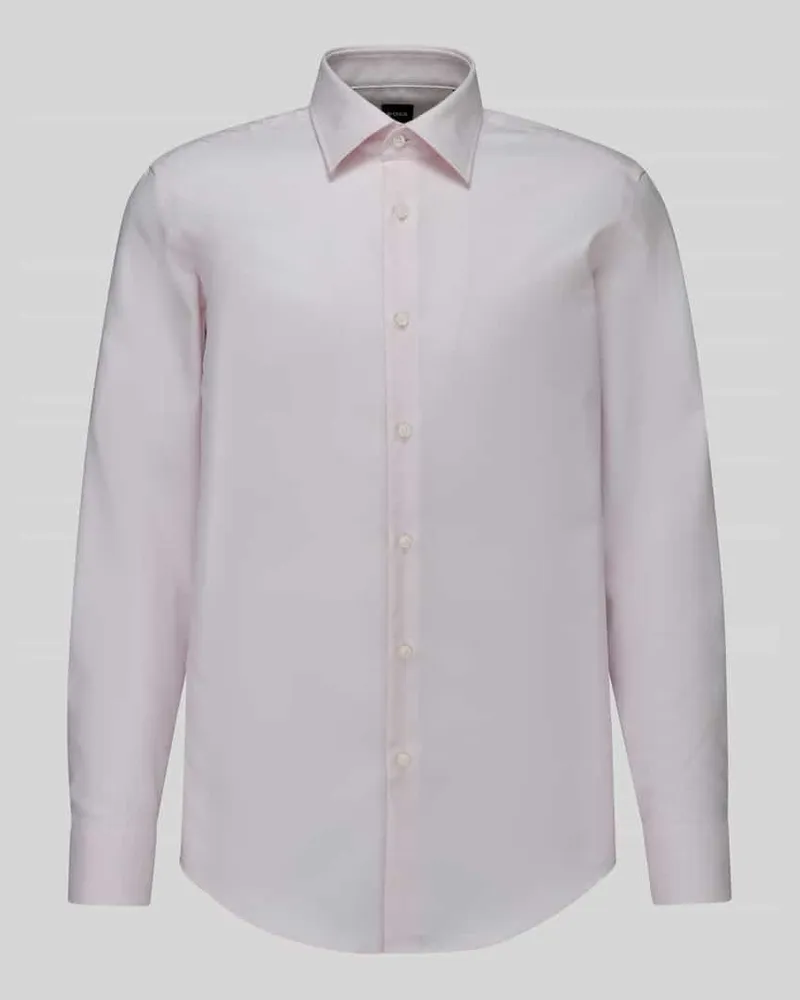 HUGO BOSS Slim Fit Businesshemd aus reiner Baumwolle Modell 'H-Hank-K Rose