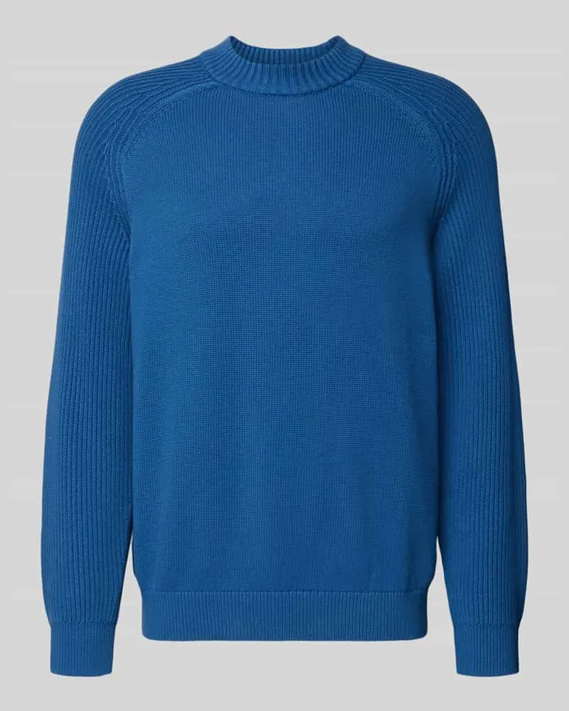 Selected Homme Regular Fit Strickpullover aus reiner Baumwolle Modell 'DERECK Royal