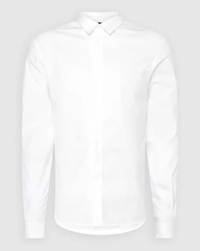The Kooples Regular Fit Business-Hemd aus Popeline Weiss