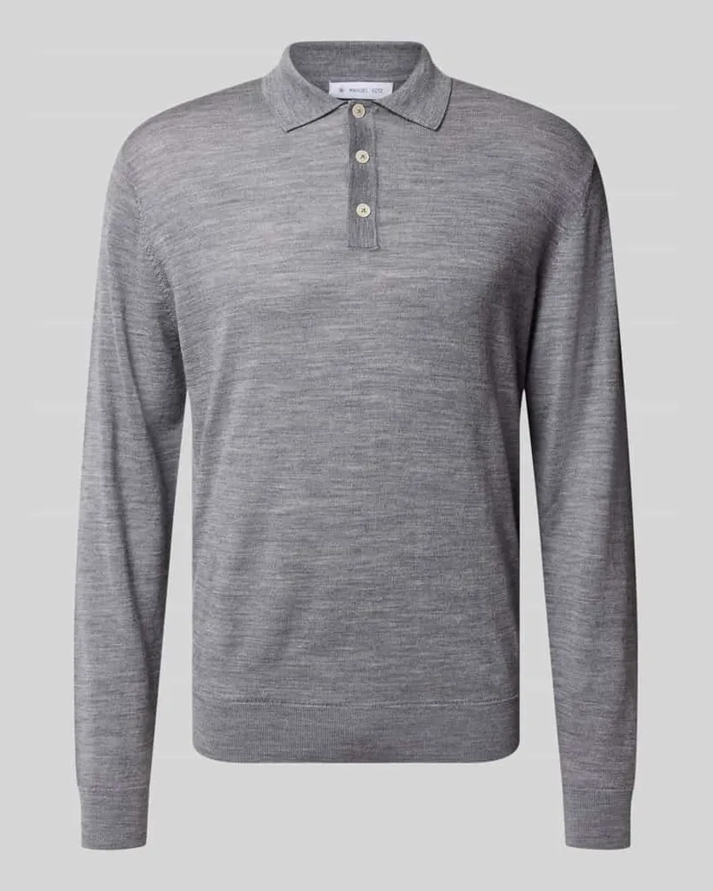 Manuel Ritz Regular Fit Poloshirt aus Schurwolle 