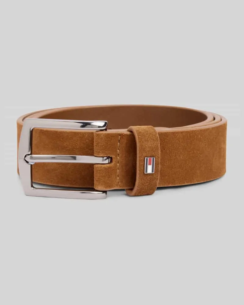 Tommy Hilfiger Gürtel aus echtem Leder Modell 'DENTON 3.5 SUEDE Cognac