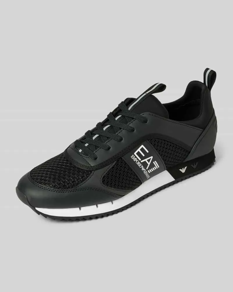 EA7 Sneaker mit Label-Print 