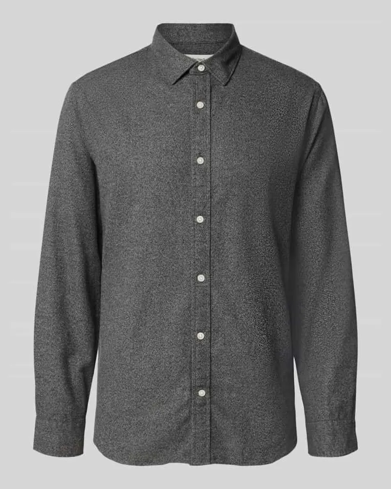 Selected Homme Regular Fit Freizeithemd aus reiner Baumwolle Modell 'NOAH Mittelgrau