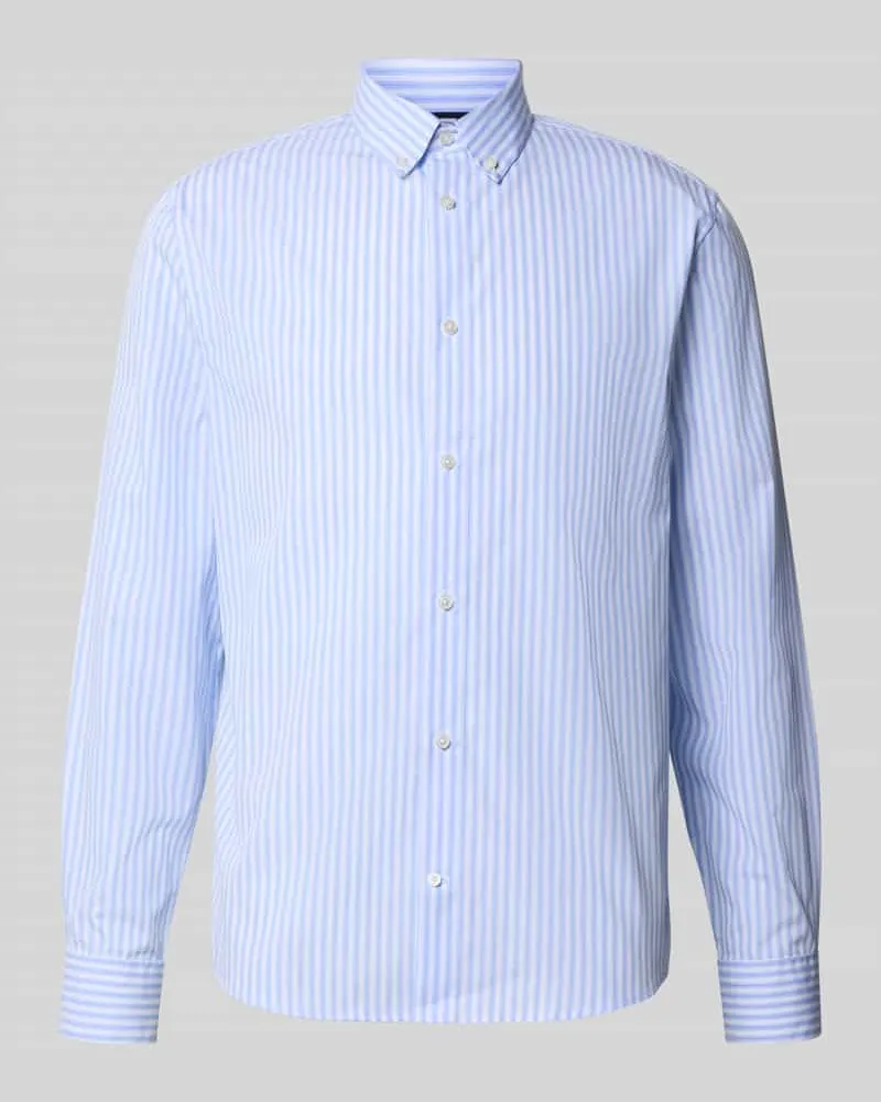 JAKE*S Slim Fit Businesshemd mit Knopfleiste 
