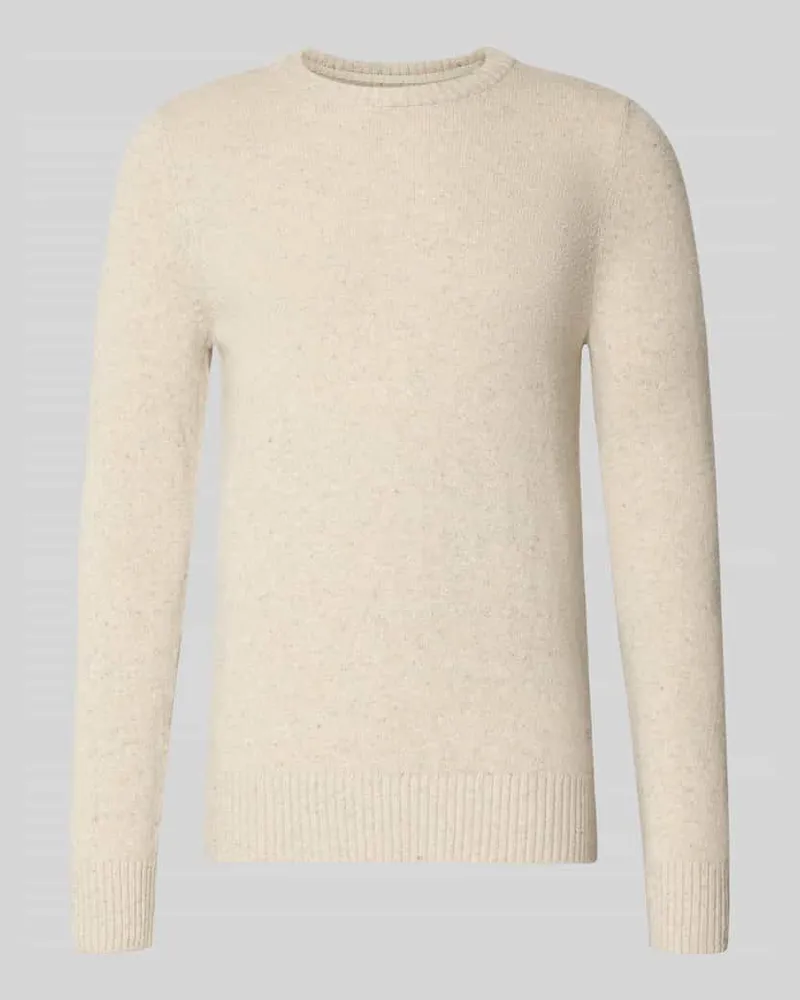 Marc O'Polo Regular Fit Strickpullover aus Woll-Mix Offwhite