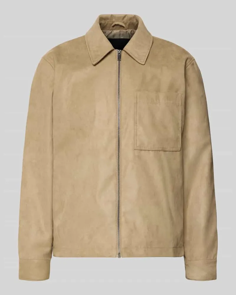 Only & Sons Regular Fit Jacke in Lederoptik Modell 'RICK Beige