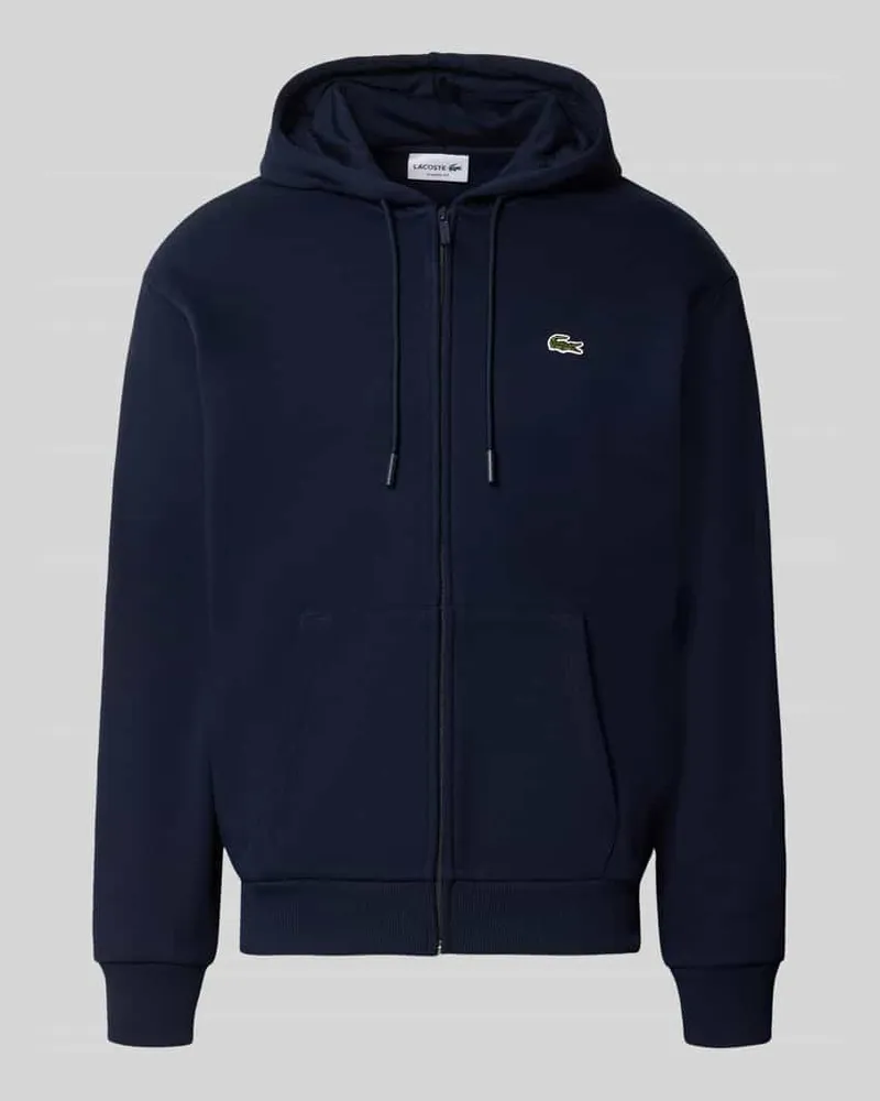 Lacoste Regular Fit Sweatjacke aus Baumwoll-Mix Marine
