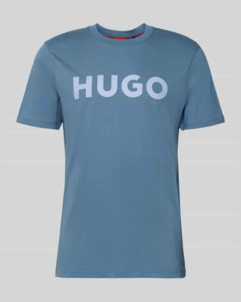 HUGO BOSS Regular Fit T-Shirt aus reiner Baumwolle Modell 'DULIVIO Rauchblau