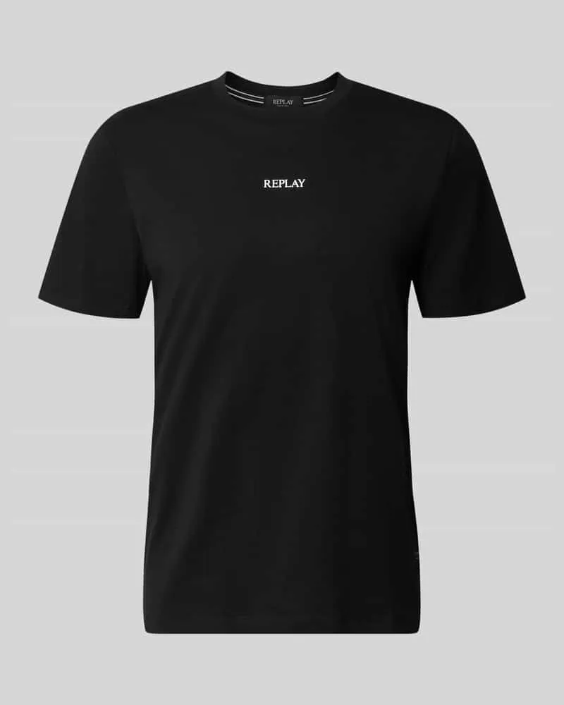 Replay T-Shirt mit Rundhalsausschnitt und Logo Black
