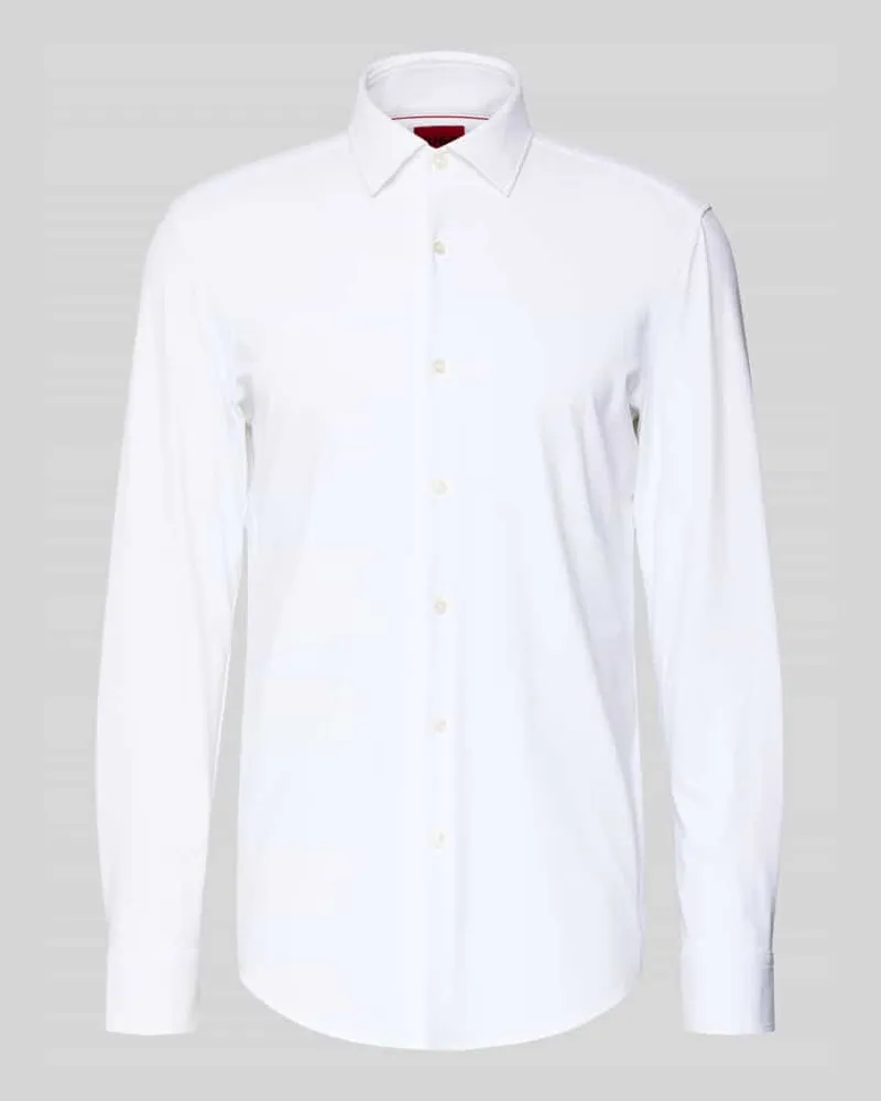 HUGO BOSS Slim Fit Business-Hemd Modell 'KENNO Weiss