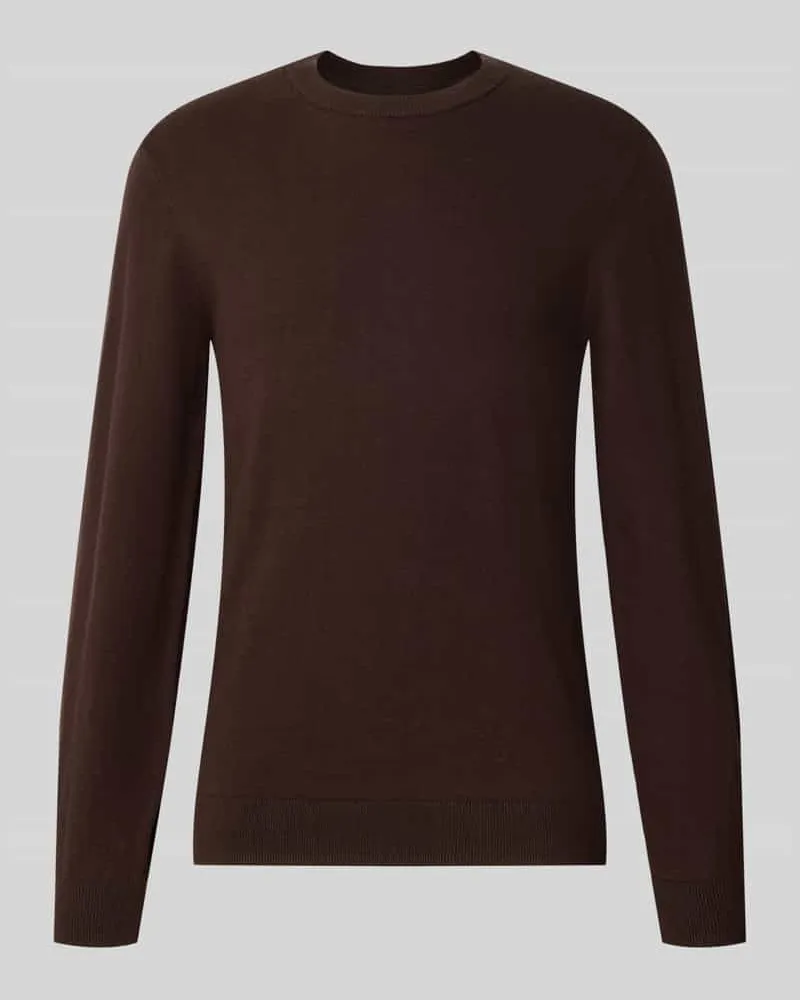 McNeal Strickpullover aus Baumwoll-Kaschmir-Mix mit Rundhalsausschnitt Schlamm