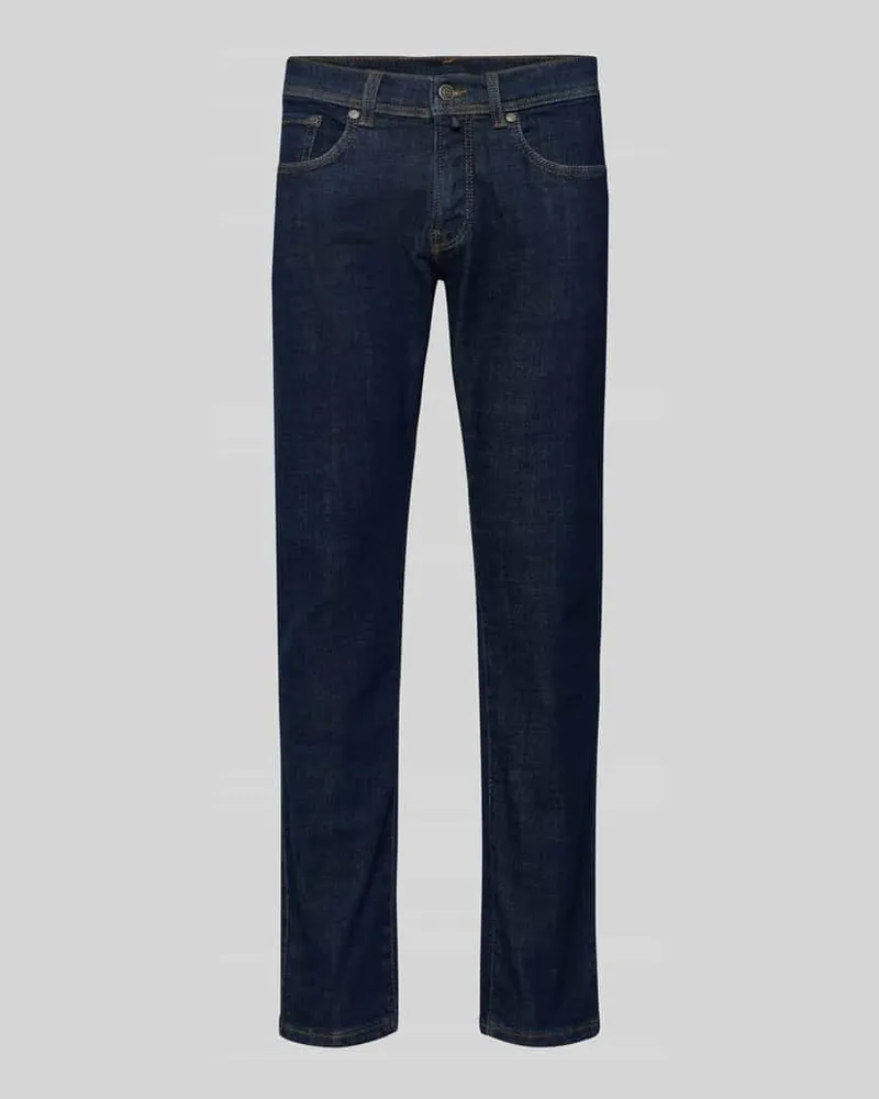Pierre Cardin Tapered Fit Jeans im 5-Pocket-Design Modell 'Lyon Dunkelblau