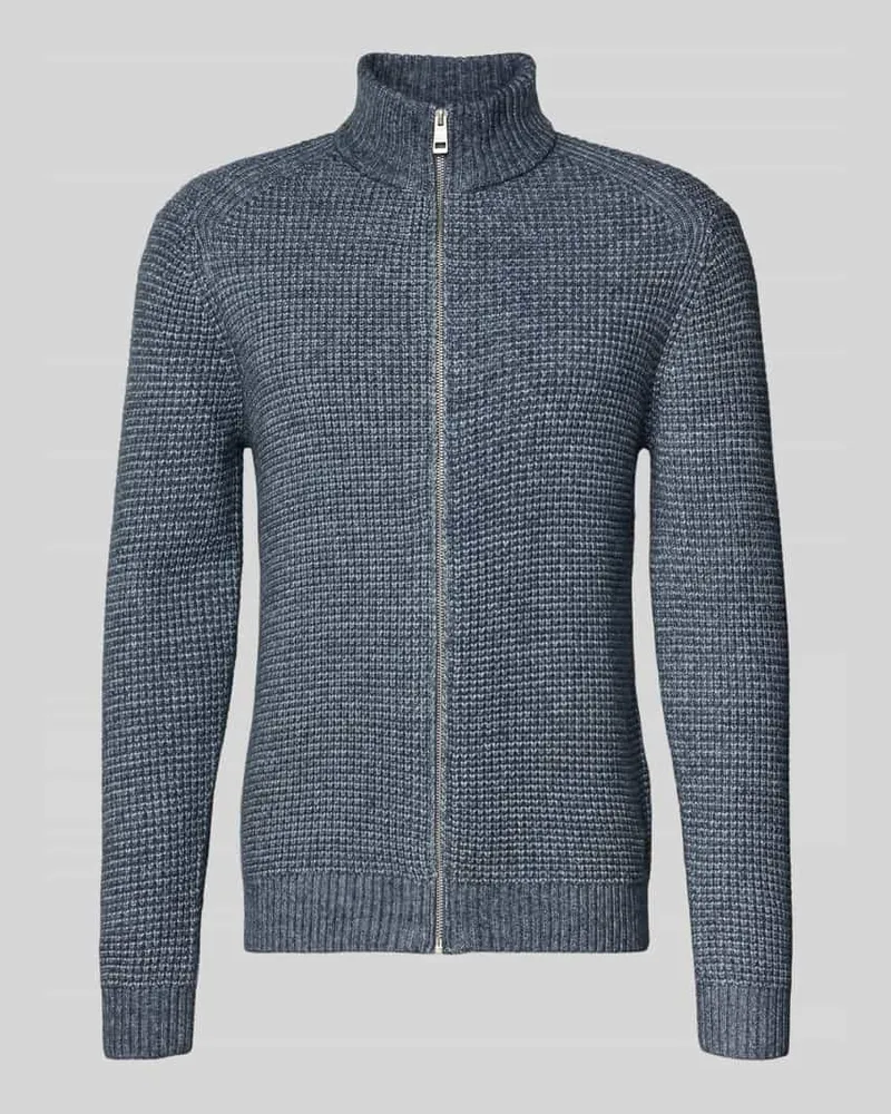 Tom Tailor Regular Fit Strickjacke mit Woll-Anteil Blau
