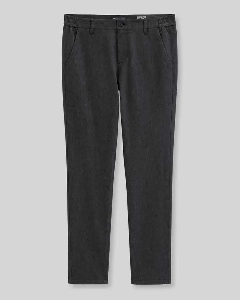 Marc O'Polo Regular Waist Hose mit Bundfalten-Detail Black