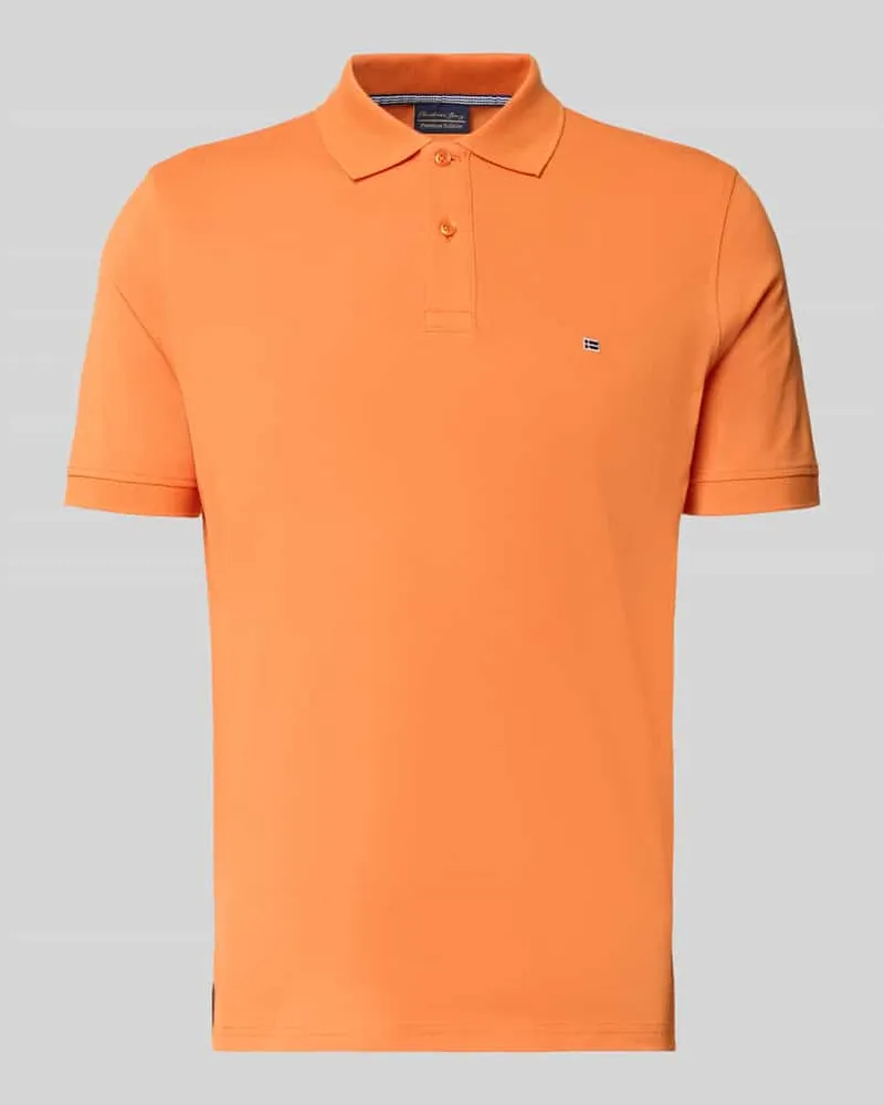 Christian Berg Regular Fit Poloshirt mit Stitching Orange