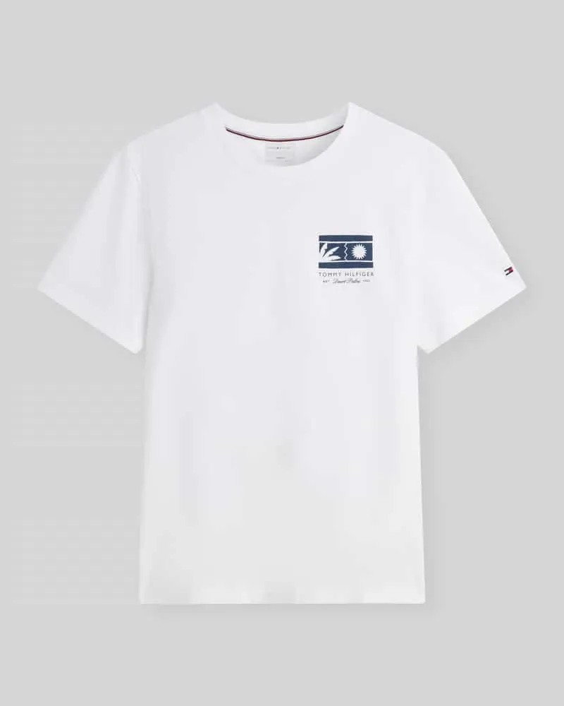 Tommy Hilfiger Regular Fit T-Shirt aus reiner Baumwolle Weiss