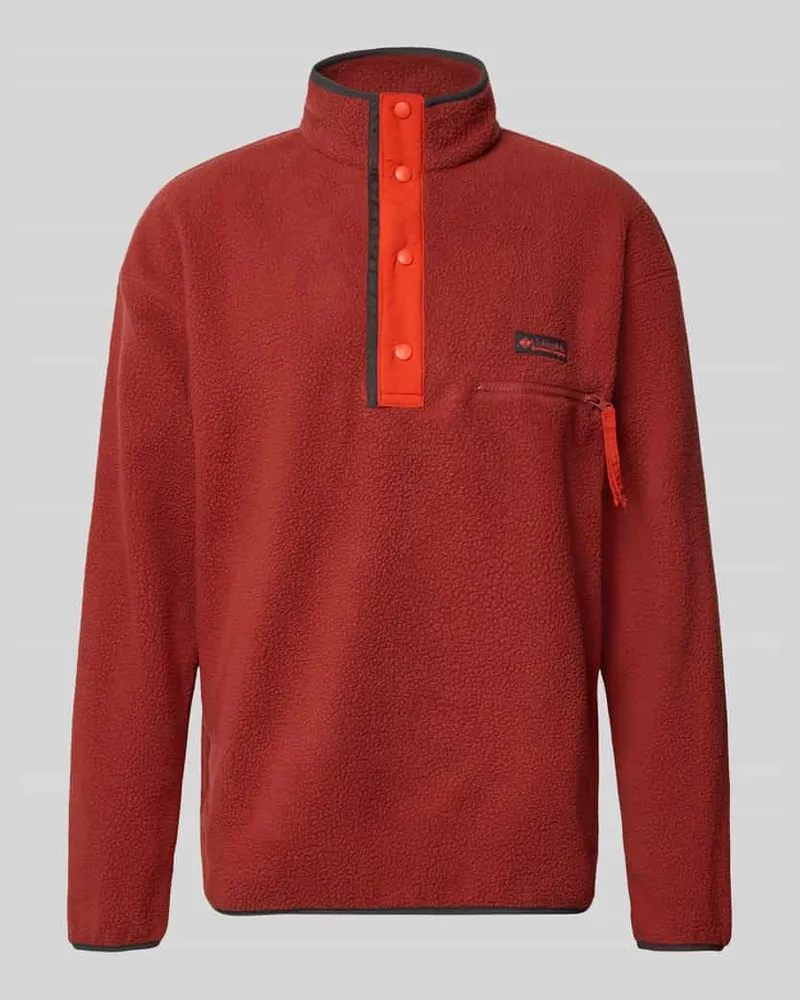 Columbia Sportswear Company Fleecepullover mit Label-Patch Modell 'Helvetia™ II Bordeaux