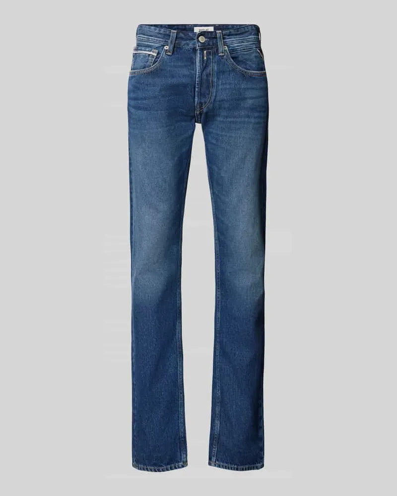 Replay Straight Fit Jeans im 5-Pocket-Design Modell 'Grover 