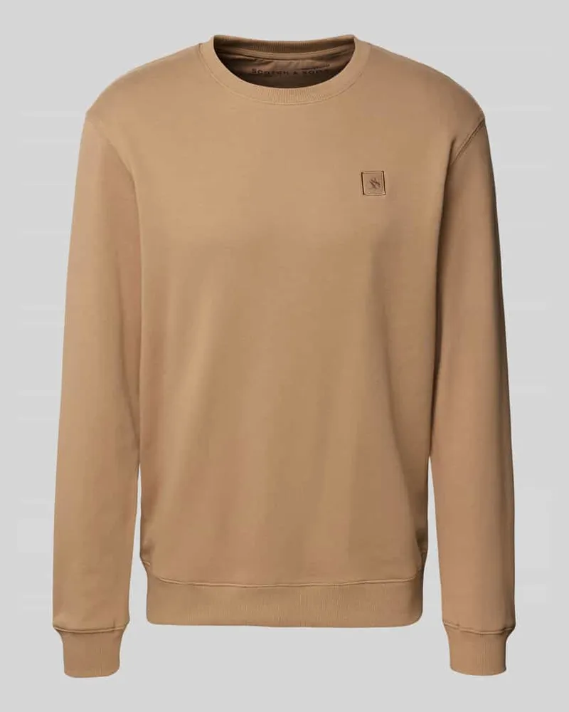 Scotch&Soda Sweatshirt mit Label-Detail Sand