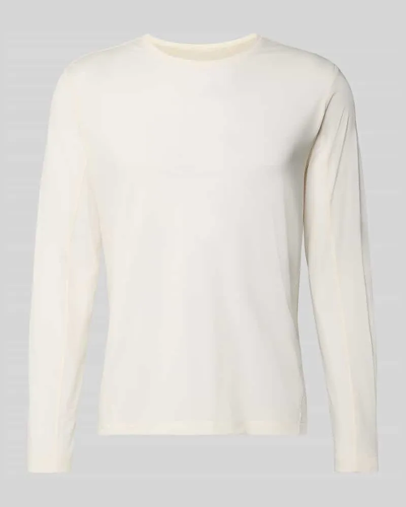 Salomon Funktionsshirt mit Logo und Rundhalsausschnitt Offwhite