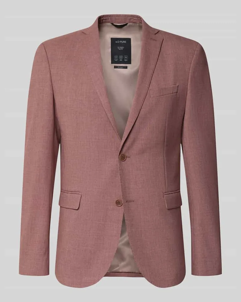 S.Oliver Slim Fit Sakko mit Woll-Anteil Hellrot