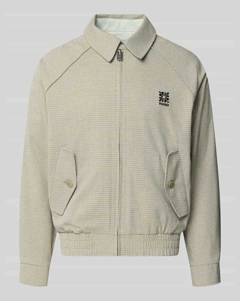 HUGO BOSS Regular Fit Blouson mit Logo-Detail Modell 'Bartos Mint
