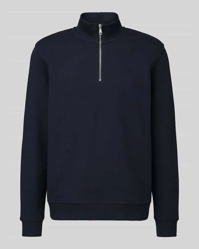 Marc O'Polo Regular Fit Troyer aus reiner Baumwolle Marine