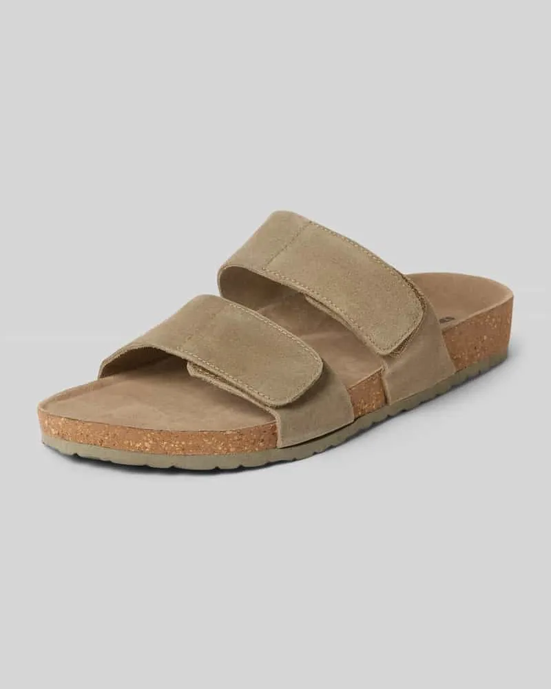 Jack & Jones Sandalette aus Kalbsleder Modell 'MALTA Oliv