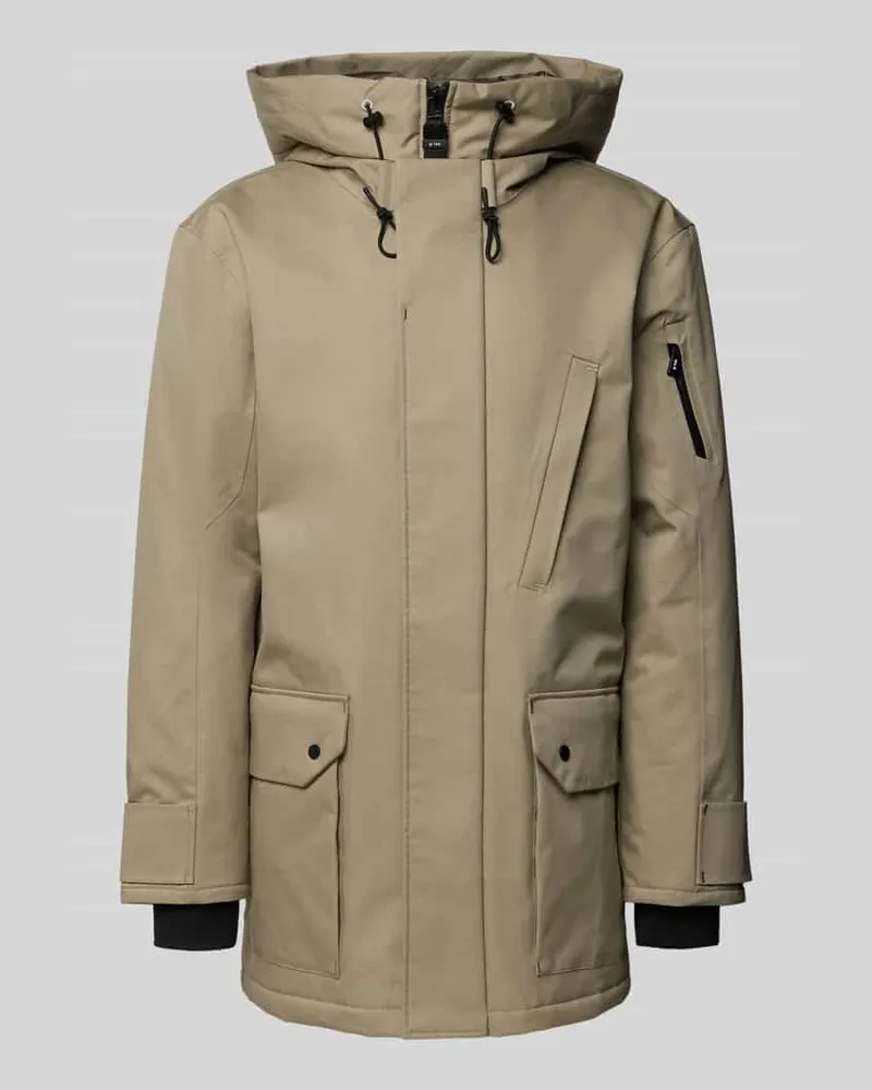 G-Lab Jacke mit Pattentaschen Modell 'Fend Hellgrau
