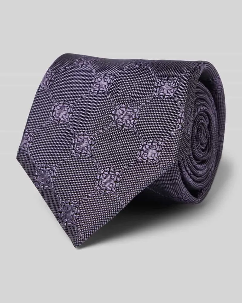 JOOP! Seidenkrawatte mit Strukturmuster Purple