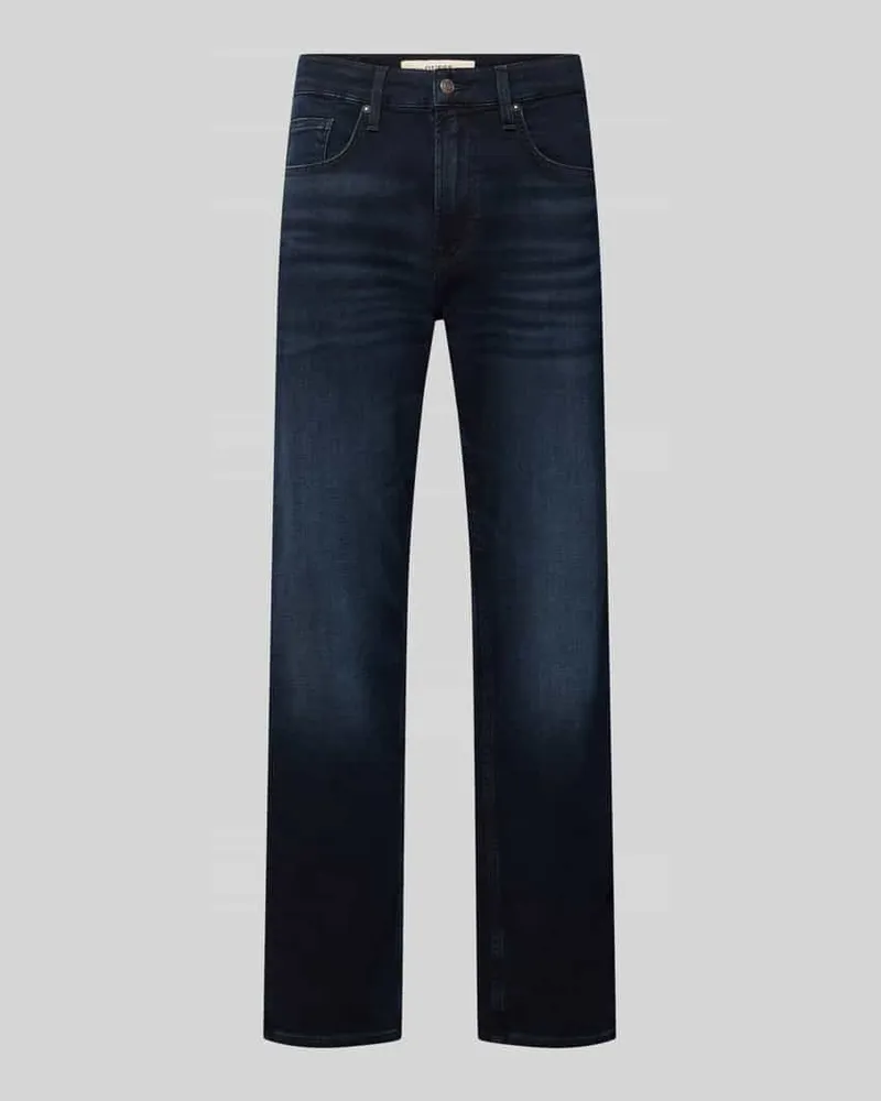 Guess Straight Fit Jeans aus elastischem Baumwoll-Mix Modell 'RODEO Jeansblau
