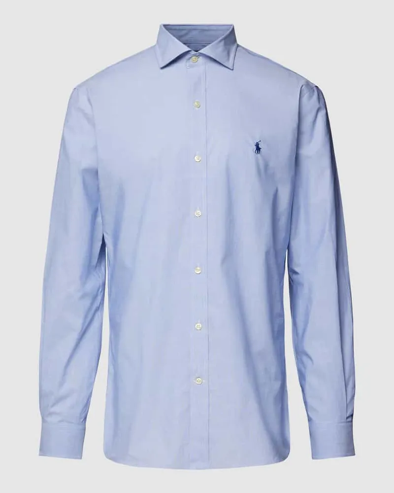 Ralph Lauren Slim Fit Business-Hemd mit Streifenmuster Bleu