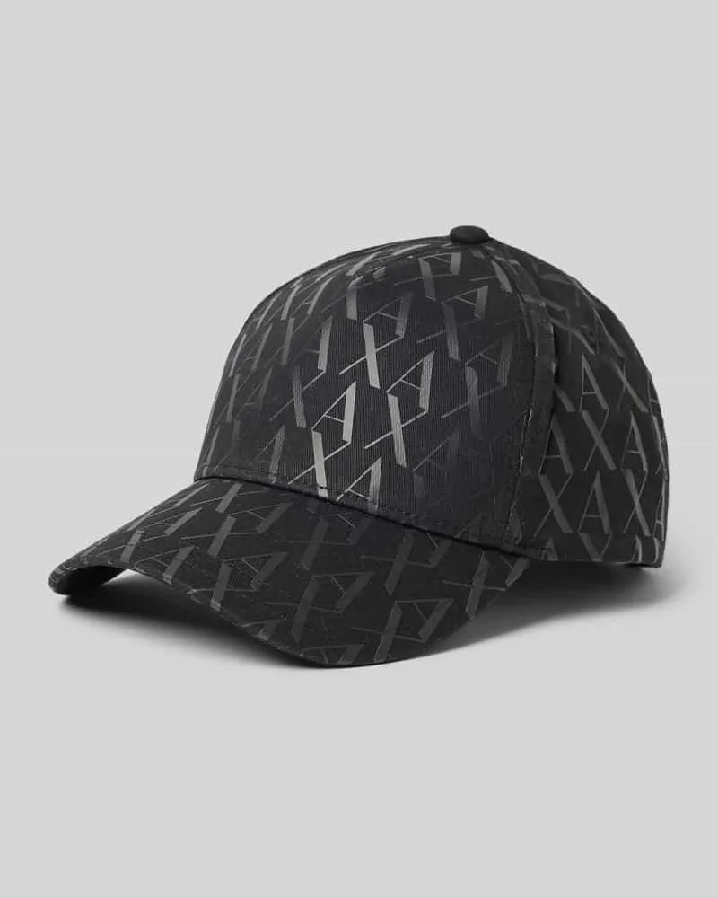 Armani Exchange Basecap mit Logo-Print und verstärktem Schirm Black