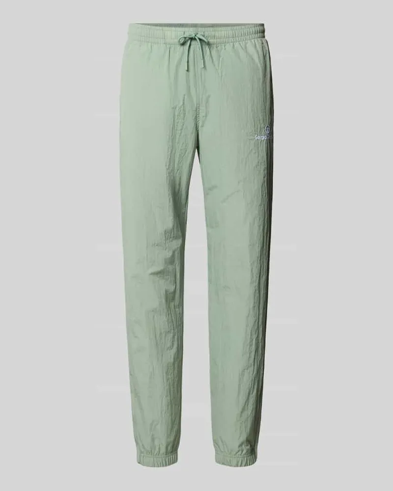 Sergio Tacchini Straight Fit Stoffhose mit Logo-Stitching Modell 'Nayla Mint