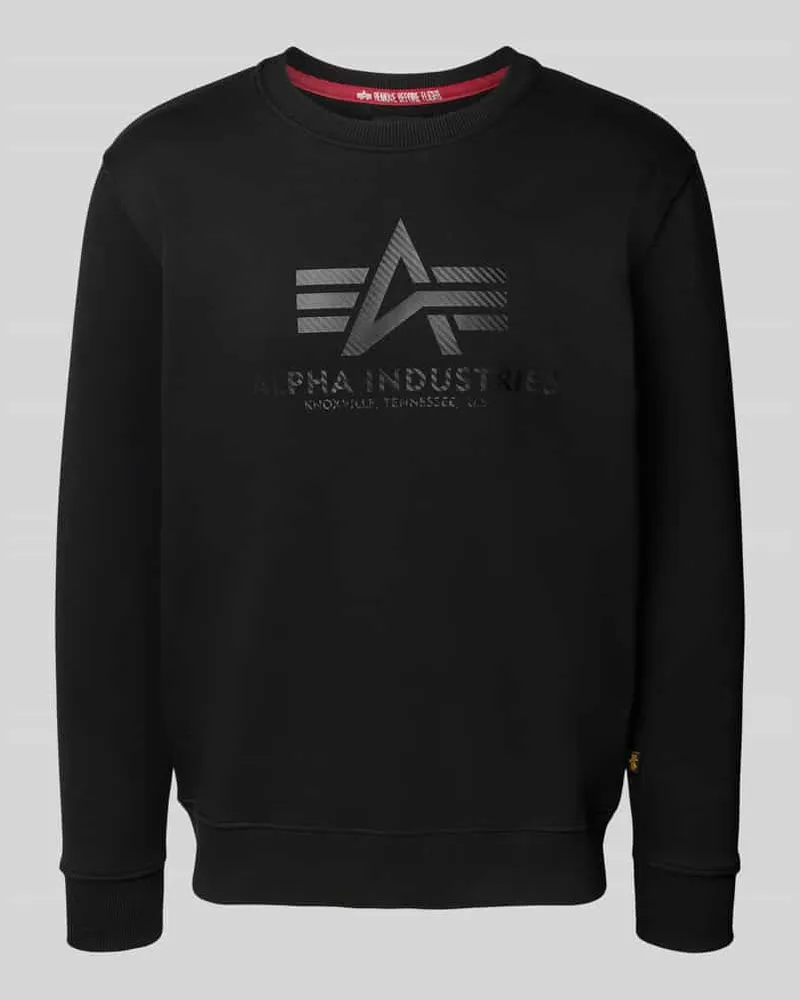 Alpha Industries Sweatshirt mit Logo und Rundhalsausschnitt 