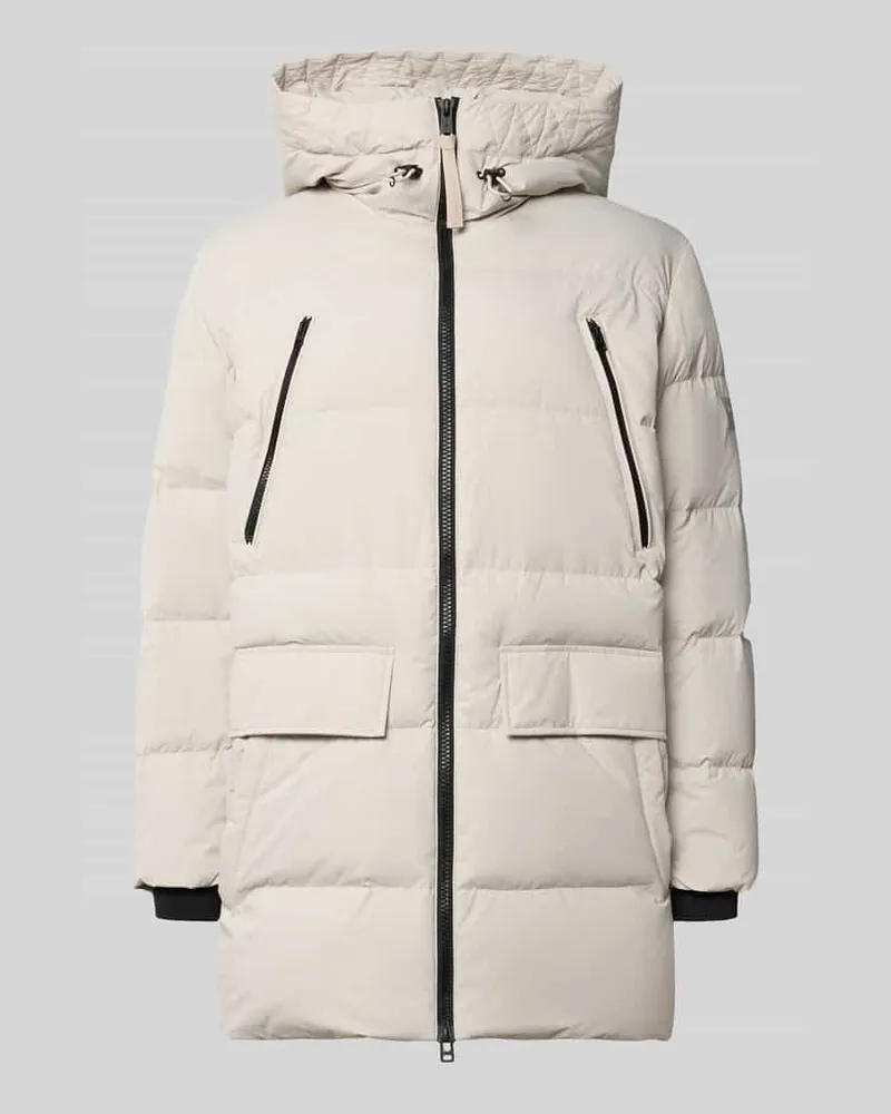 Marc O'Polo Regular Fit Daunenjacke mit Kapuze Offwhite