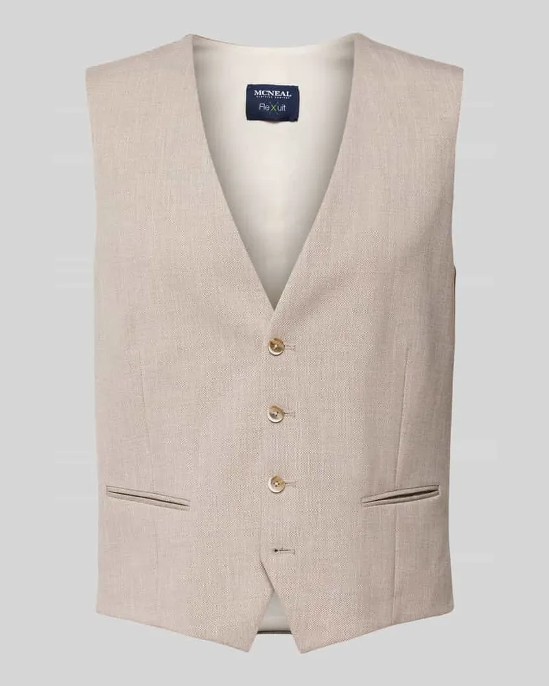 McNeal Slim Fit Weste mit Kleinstruktur 