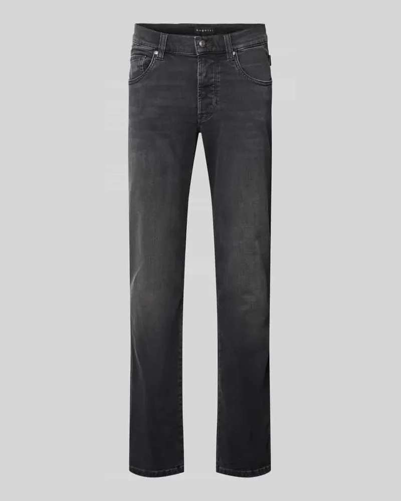 Bugatti Regular Fit Jeans im 5-Pocket-Design Mittelgrau