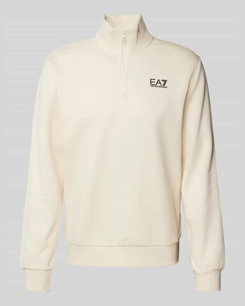 EA7 Sweatshirt mit Troyer-Kragen 