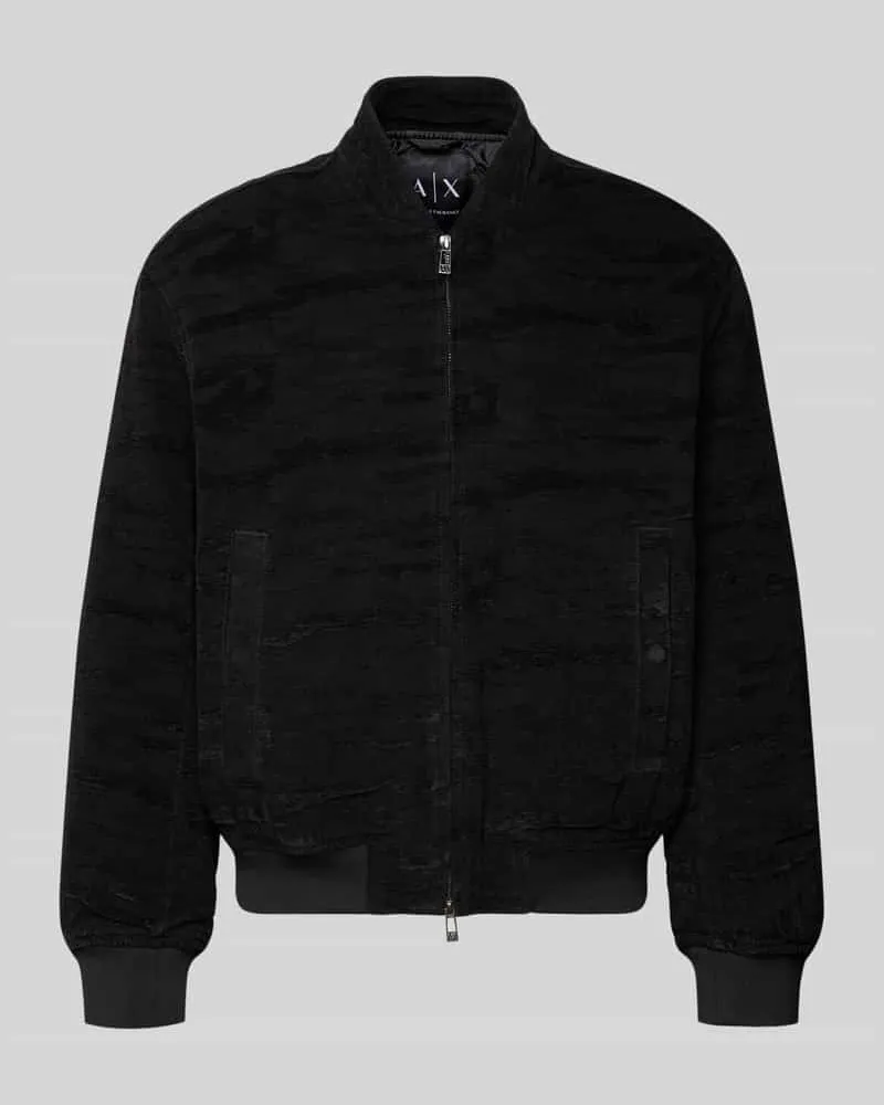 Armani Exchange Bomberjacke mit Reißverschluss Black