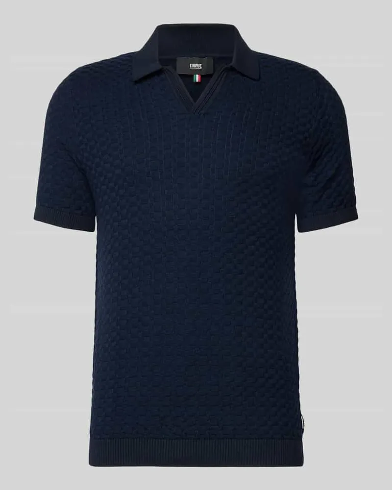 cinque Regular Fit Strick-Poloshirt Modell 'TONO Marine