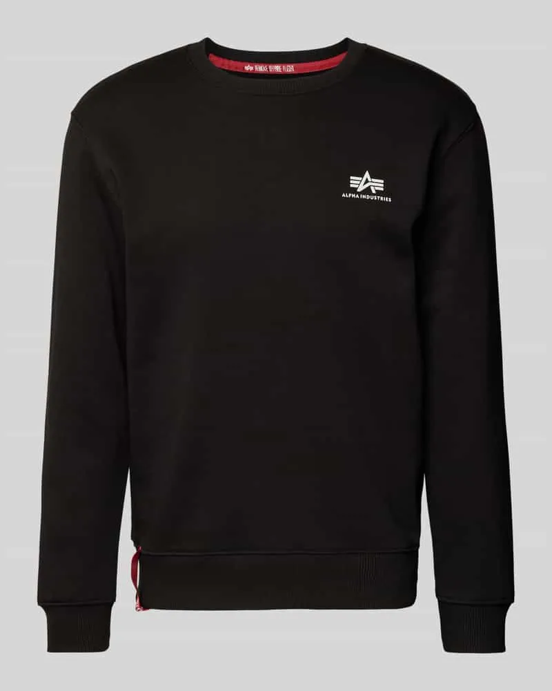 Alpha Industries Sweatshirt mit Label-Print 