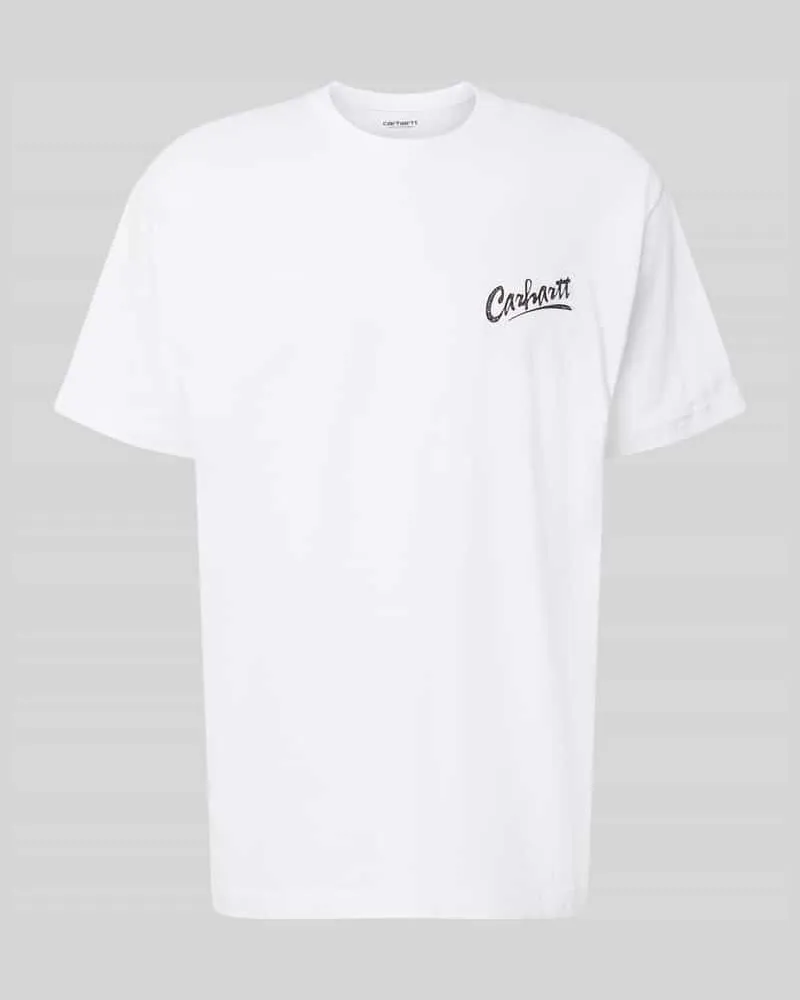 Carhartt WIP Regular Fit T-Shirt aus reiner Baumwolle Modell 'Pup Weiss