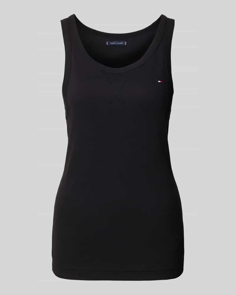 Tommy Hilfiger Slim Fit Tank Top aus Baumwoll-Mix im 2er-Pack Black