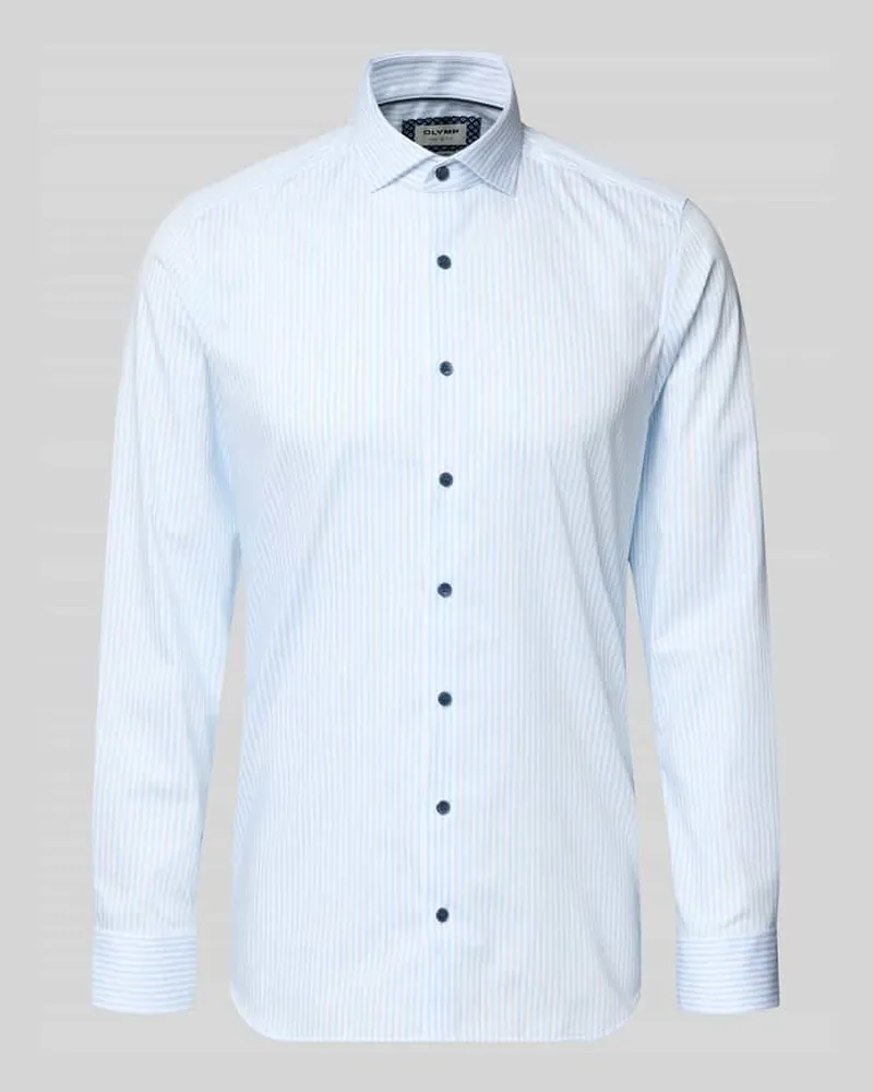 Olymp Slim Fit Business Hemd mit Kentkragen Bleu