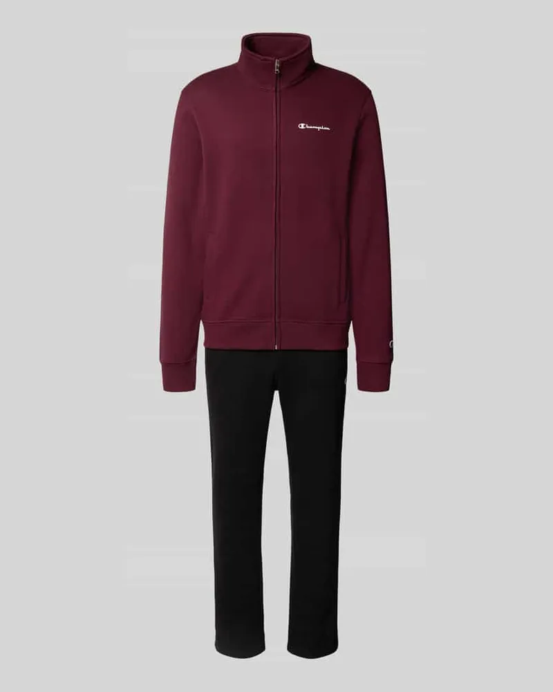 Champion Regular Fit Sweatsuit mit Logo-Print Bordeaux