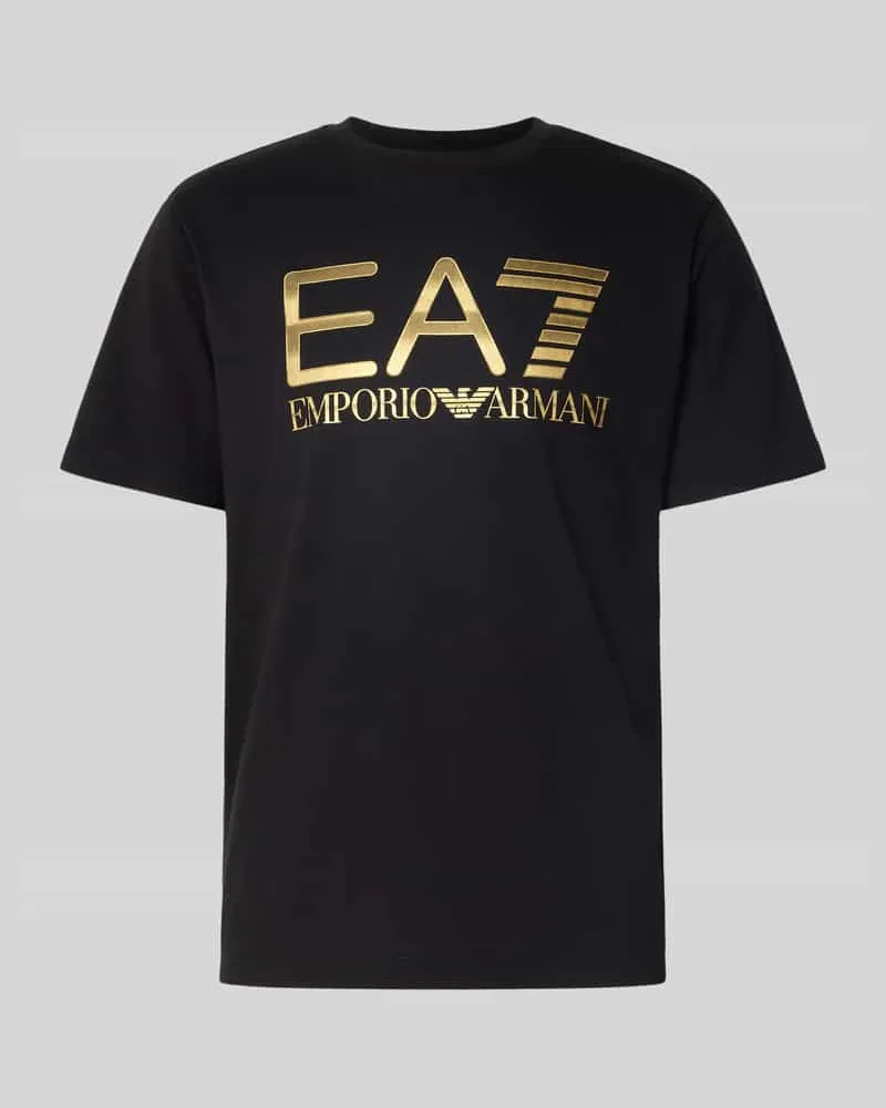 EA7 T-Shirt mit Logo und Rundhalsausschnitt 