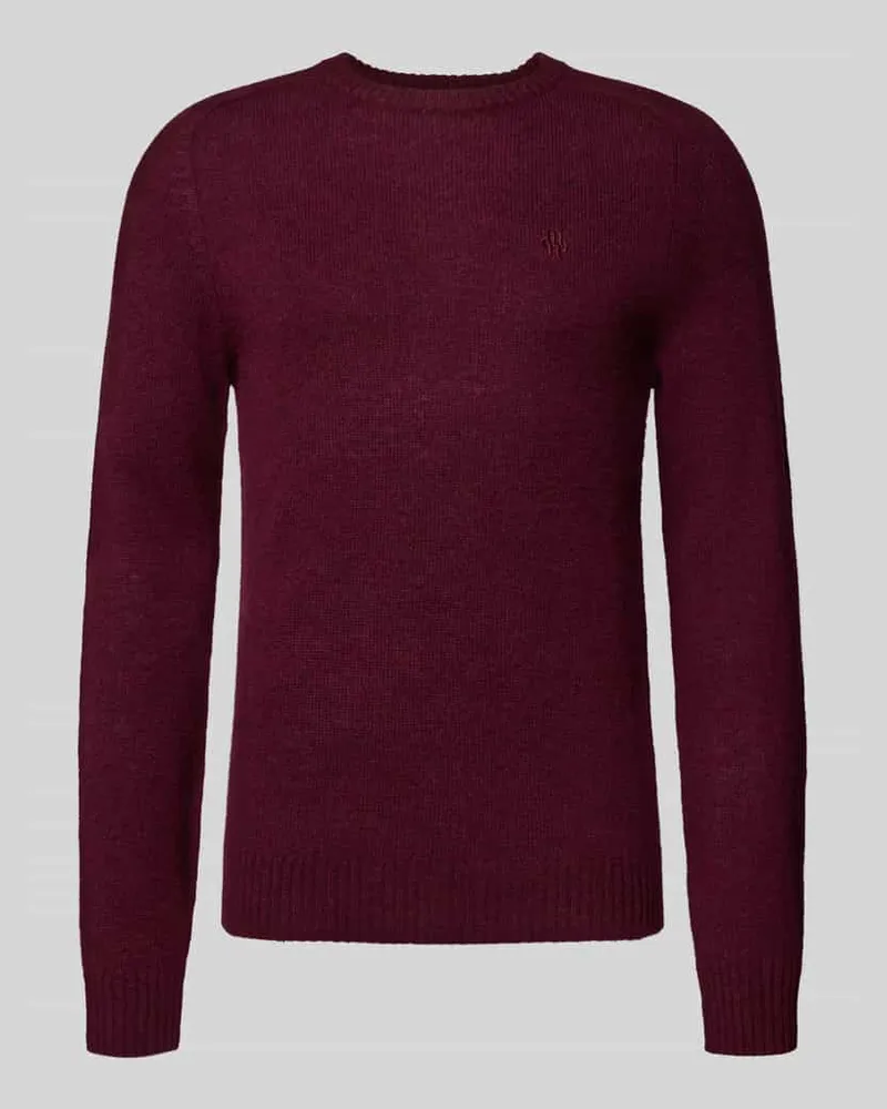 McNeal Strickpullover mit gerippten Abschlüssen Pflaume