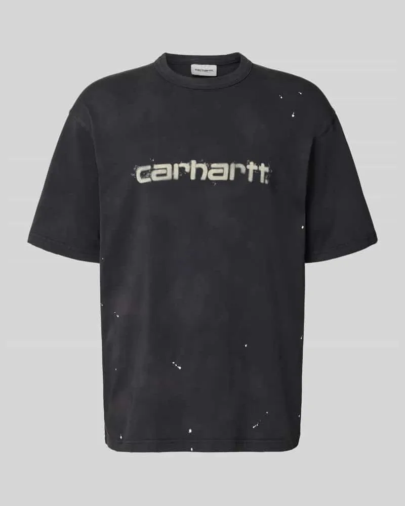 Carhartt WIP Regular Fit T-Shirt aus reiner Baumwolle Modell 'Painter Black
